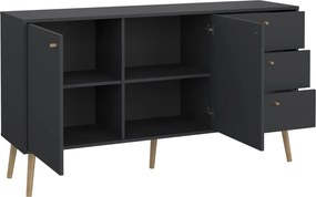 Komoda z szafką i szufladami Bodo 2+3 szary mat