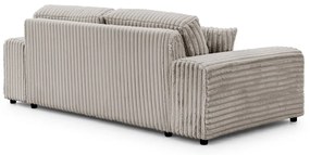 Jasnoszara sztruksowa sofa 213 cm Justin – Ropez