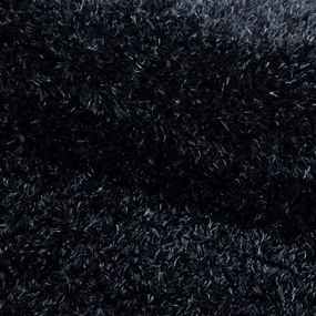Dywan shaggy poliestrowy Brilliant czarny  140 cm x 200 cm