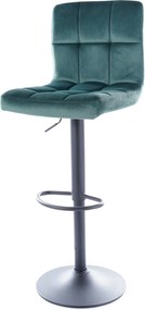 Regulowany hoker z welurowym siedziskiem pikowanym C105 Velvet