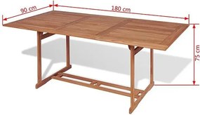 Stół ogrodowy lite drewno tekowe M1-H12