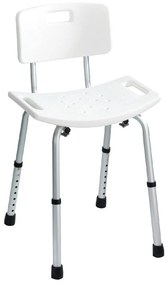 Taboret z oparciem pod prysznic Wenko Stool With Back, 54x49 cm