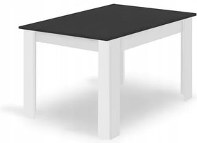 PROMOCJA Czarny stół jadalniany z białymi nogami MADO 120x80 II jakość