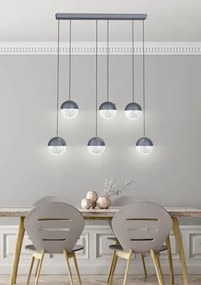 Szara nieregularna lampa ledowa - M118-Miling
