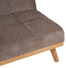 Brązowa rozkładana sofa z tkaniny szenilowej 178 cm – Ixia