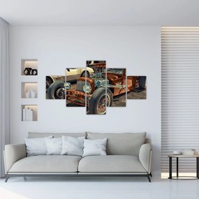 Obraz brązowego samochodu (125x70 cm)