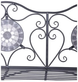 Czarna metalowa ławka ogrodowa Jalua – Garden Pleasure
