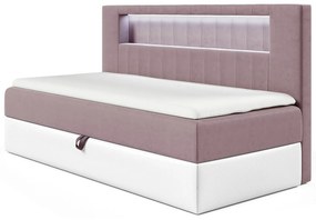 Różowe jednoosobowe łóżko kontynentalne 3 rozmiary K8-M02