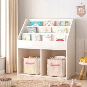 Półka na książki dla dzieci – Wolnostojąca szafka na zabawki typu biblioteczka, 80 cm
