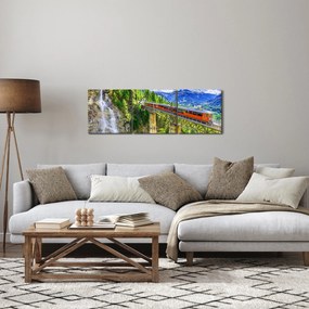Obraz - Matterhorn, Zermatt, Wallis, Szwajcaria (z zegarem) (90x30 cm)