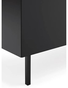 Czarno-naturalna szafka pod TV w dekorze dębu 180x45 cm Arista – Teulat