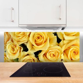 Panel Szklany do Kuchni Królewskie Róże w Ogrodzie