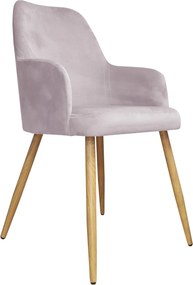 Krzesło WESTA tkanina Welur noga metalowa elegancki styl loftowy : Kolor nogi - Dąd stożek, Kolor tkaniny - VELVET - MG55, Typ siedziska - Siedzisko stałe