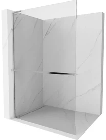Mexen Kioto+ L ścianka prysznicowa z półką Walk-in 60 x 200 cm, transparent, chrom - 800-060-123-01-00