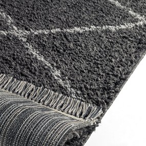 Dywan shaggy Blake romby szare 195 cm x 290 cm