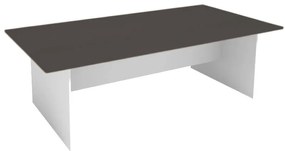 Stół konferencyjny PRIMO WHITE, 2400 x 1200 mm, biały/grafitowy