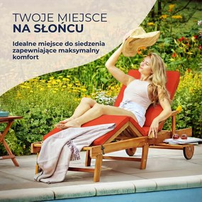 Mata na leżak TAMI SUN, 195x55x5cm, pomarańczowy Detex