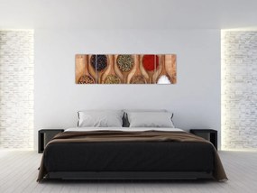 Obraz - Przyprawy na łyżkach (170x50 cm)