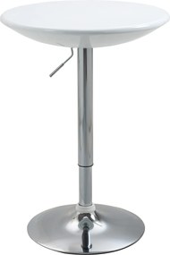 HOMCOM Stół barowy biurko stół kuchenny regulacja wysokości metal ABS biały