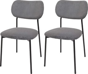 Krzesło do jadalni MCW-O26 (zestaw 2 sztuk),  ciemnoszary