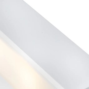 Designerska prostokątna lampa ścienna biała 25 cm - HouxDesignerski Oswietlenie wewnetrzne