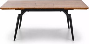 Nowoczesny rozkładany stół Cambridge 140-180 cm z blatem MDF w odcieniu dębu i metalowymi nogami