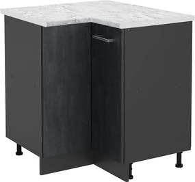 Szafka narożna czarny beton 75.6x60x81.6 r-line
