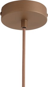 Designerska lampa wisząca ciemny brąz z bursztynowym szkłem - Kemner