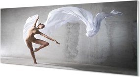 Szklany Panel Taniec z Białą Tkaniną