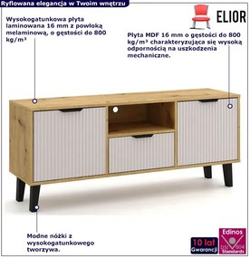 Szafka RTV na nóżkach dąb artisan + kaszmir D8-E04