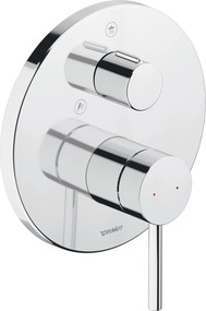Jednouchwytowa bateria prysznicowa Duravit CircleChrom - Montaż podtynkowy - 2 tryby wylewki