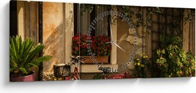 Obraz - Malownicze Włochy (z zegarem) (90x30 cm)