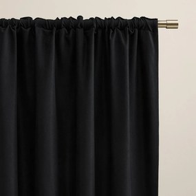 Zasłona zaciemniająca na taśmie gotowa 135x250 cm czarna