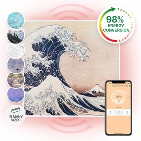 Klarstein Wonderwall Art Smart 350W 60x60cm Obraz na podczerwień Fale
