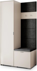 Masseno Garderoba LORI 95/181/51 cm Nowoczesna Szafa do Przedpokoju Kaszmir