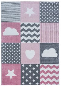 Różowo-szary dywan dziecięcy 80x150 cm Kids – Ayyildiz Carpets