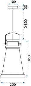 Lampa sufitowa ASTI A Czarna