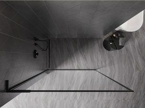 Mexen Kioto-XF L ścianka prysznicowa Walk-in z ramką 120 x 202 cm, transparent 10 mm, czarna - 800-120-174-70-00-XF