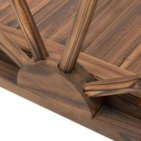 Outsunny Most ogrodowy z drewna świerkowego, drewniany most z wzorem koła, do 150 kg 100 x 50 x 37 cm Postarzany