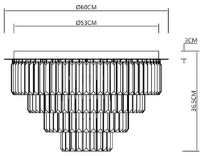 Lampa sufitowa MILANO fi 60cm 9xE14