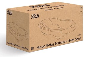 Dolu Wanienka dziecięca Hippo z lezakiem, beżowy, 26 x 84,5 x 50,5 cm