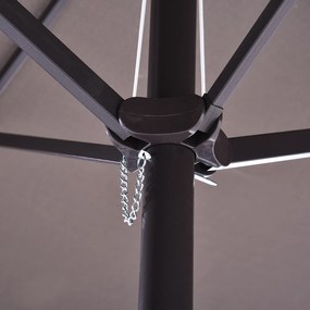 Outsunny parasol ogrodowy podwójny parasol targowy z korbką ręczną 460x270 cm | Aosom PL