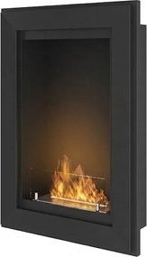 Kominek bioetanolowy Frame 550 SimpleFire do zabudowy ze szkłem - matowa czerń