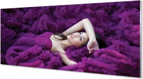 Panel nad Blat Kuchenny Portret Kobiety w Fiolecie