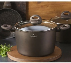 Valdinox Aurum Garnek z powłoką nieprzywierającą i pokrywką, 24 cm, 6 l