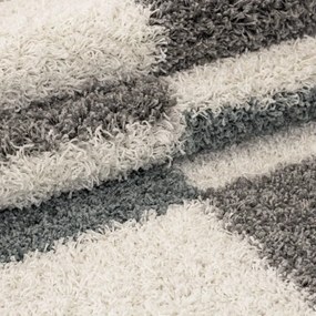 Dywan shaggy Gala szaro-kremowo-turkusowy 80 cm x 250 cm