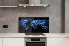 Panel nad Blat Kuchenny Niebieska Mapa Świata