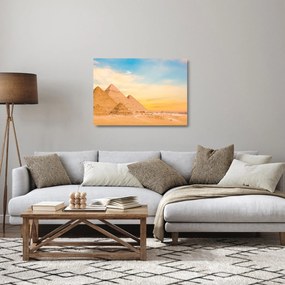 Obraz na szkle egipskich piramid (70x50 cm)