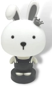 Szara lampka nocna dla dzieci w kształcie króliczka C1-M55