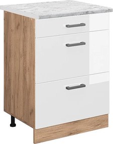 Szafka dolna do kuchni biały wysoki połysk 60x60x81.6 r-line